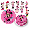 DIGITÁLNA TLAČ Jedlý obrázok na tortu Myšiak Mickey MINNIE POSTAVY + TEXT 10