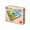 Dino PSÍK A MAČIČKA 12 Drevené kocky drevený design