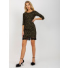 Čierno-zlaté čipkované šaty -LK-SK-506068.86P-black-gold 42