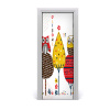 Samolepiace fototapety na dvere Sovy na dreve 75x205