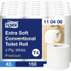 TORK toaletný papier T4-System Kleinrollen Toilettenpapier 4-lag T4 110406 Počet vrstiev: 4 listov N/A 42 ks; 110406
