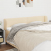 vidaXL Čelo postele so záhybmi krémový 203x23x78/88 cm látka - Krémová - 102640-202771