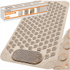 Protišmyková béžová podložka do vane s masážnou funkciou 35x70 cm