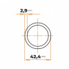 Rúra ZN 42,4 / 2,9 mm (5/4