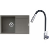 Set Sinks G25354 (dřez Ultima 790 Truffle 54 + baterie Elasta S Nerez/Černá)
