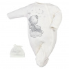 Dojčenský overal s čiapočkou Koala Angel smotanový - 62 (3-6m)