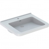 Geberit Selnova Comfort - Umývadlo Square, 550x525 mm, bezbariérové, s 1 otvorom na batériu, s prepadom, biela 500.785.00.7
