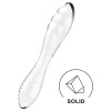 Satisfyer Dazzling Crystal 1 - obojstranné sklenené dildo (priehľadné)