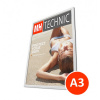 Jansen Display Klaprám A3, bílá barva, ostrý roh, profil 25 mm