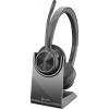 HP Poly Voyager 4320 UC Stereo Headset otevřená (On Ear) Bluetooth® stereo černá Potlačení hluku regulace hlasitosti, vč. nabíjecí a dokovací stanice Počítače