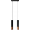 Sollux Lighting Loopez závesné svietidlo 2x40 W čierna-medená SL.0947