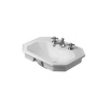 DURAVIT 1930 zápustné umývadlo s otvorom, s prepadom, 580 mm x 470 mm, 0476580000