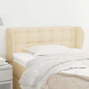 vidaXL Čelo postele so záhybmi krémový 103x23x78/88 cm látka - Krémová - 5098-146922