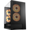 Cougar CGR-2WA3B-RGB midi tower PC skrinka čierna 2 predinštalované ventilátory, bočné okno, integrované osvetlenie; CGR-2WA3B-RGB