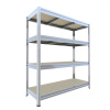 Veľký regál do dielne Biedrax 60 x 240 x 180 cm, pozink, 4 police OSB 10mm, nosnosť 300 kg na policu