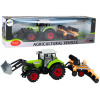 LEAN TOYS Bagrový traktor s diskovými bránami - zelená