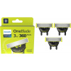 Pánske náhradné hlavice Philips OneBlade QP430/50 Výmenné brity 360, 3ks (QP430/50)