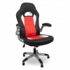 Ergonomická herná stolička Aga do domácnosti, pohodlná ekokoža, čierno-červená