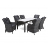 Ratanea Záhradná jedálenská súprava KINGSTON 180 tmavosivá