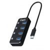 USB rozbočovač Geti GUH4AS 4x USB-A 3.0 so spínačmi