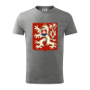 Znak Česko-Slovenská republika 1938–1939 - Tričko detské bavlnené - 158 cm/12 rokov ( Tmavosivý melír )