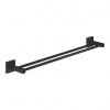 Dvojitý držiak na uteráky Grohe Start Cube, 65,4 cm, čierny matný 411042430