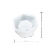 Manumi Silikónová forma na odlievanie krištáľovej živice hexagón kvetináč 75x66x37mm - 3 ks