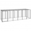 Koterec pre psa strieborný 330x110x110 cm oceľ