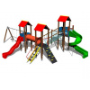Playground System DETSKÉ IHRISKÁ - zostava so šmýkačkou, tobogánom a dvojhojdačkou 4U315K - celokovová
