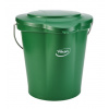 VIKAN Zelené plastové vedro s vekom 12l VIKAN 56862