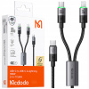 MCDODO USB-C KÁBEL 2V1 RÝCHLE NABÍJANIE PRE IPHONE 14 MACBOOK LED 100V 2M