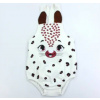 Baby Cool Detské body - Leopard, biely veľkosť: 62 (2-4m)