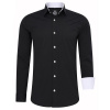 RUSTY NEAL košela pánska R-44 slim fit 6XL čierna