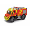 Autíčko hasičské Unimog U530 Fire Truck Majorette so zvukom a svetlom s gumenými kolieskami dĺžka 14 cm