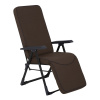 Polohovacie záhradné kreslo s podnožkou Modena Plus Square Black Edition H047-04PB PATIO