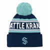 Detská zimná čiapka Seattle Kraken NHL Jacquard Cuffed Knit With Pom