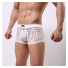 Pánske erotické rafinované dierkované boxerky Biela XL