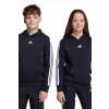 Detská mikina adidas čierna farba, s kapucňou, vzorovaná, JN2416 176