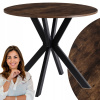 Kruhový stôl MEBEL ELITE LAUREN 80 x 80 x 75,5 cm, rustikálny dub