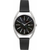 MINET Strieborno-čierne dámske hodinky ICON BLACK PEARL MESH