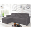 Rohová sedacia súprava Parris, tmavo šedá tkanina, ľavý roh