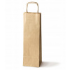 Papierová taška sivá 160x80x390mm DARČEKOVÁ na víno NÁKUPNÁ EKO 100 ks