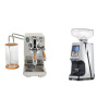 ECM Puristika PID, cream, olive + Eureka Atom 60, chrome