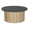 Craftenwood Konferenčný stolík Home ESPRIT Prírodná Tmavo hnedá Jedľa 90 x 90 x 40 cm