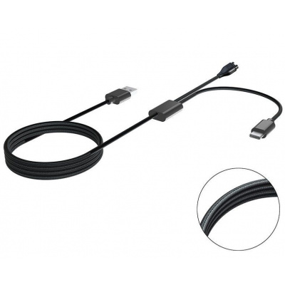 Tactical Taktický nabíjací a dátový kábel USB 2v1 pre Garmin Fenix 7 + USB-C