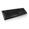 Canyon KB-1, klávesnica, USB, 104 kláves, odolná proti poliatiu tekutinou, štíhla, SK/CZ, čierna CNE-CKEY01-CS