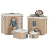 Craftenwood Kôš na špinavé prádlo Home ESPRIT zelená Prírodná Detské 44 x 44 x 45 cm 4 ks