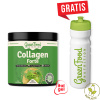 GreenFood Nutrition Collagen Forte 180 g + Ekologická fľaša zadarmo Zelené jablko