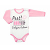 Body dlhý rukáv s vtipným textom Baby Nellys, Psst! Dobíjím baterie, holka