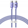 Baseus CAJY000605 Crystal Shine Series Datový Kabel USB-C - USB-C 100W 1,2m Purple 6932172602888